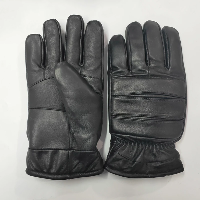 Gants chauds d'hiver pour hommes, sports de plein air, moto, armée, haute qualité, en peau de mouton extra larges