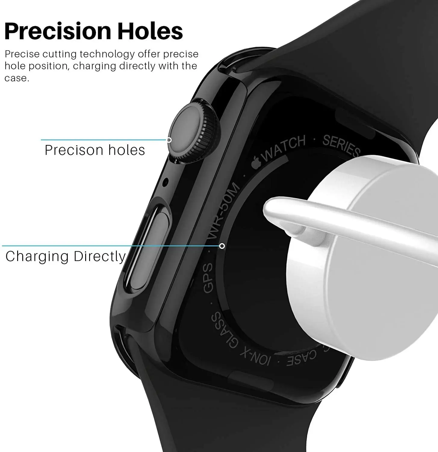 Glass+Cover For Apple Watch case 44mm 40mm 45mm 41mm 42mm 38mm iWatch Accessorie Screen Protector Apple watch serie 3 6 SE 7 8 9