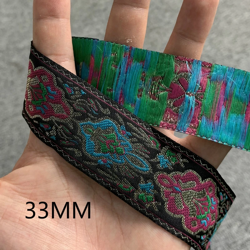 3 Yards 28-45MM Europe Lace Fabric Ribbon for Stage dress curtain sofa DIY Clothes Bag Accessories Embroidered Fabric Ribbon