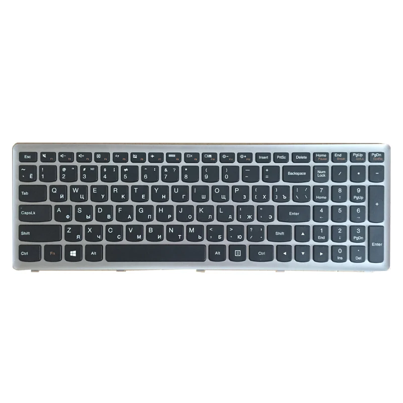 Teclado ruso para portátil, accesorio para Lenovo U510, U510-IFI, Z710, NSK-BF1SU, 0KN0-B62RU13, 9z. N8rsu.10r, V-136520MS1