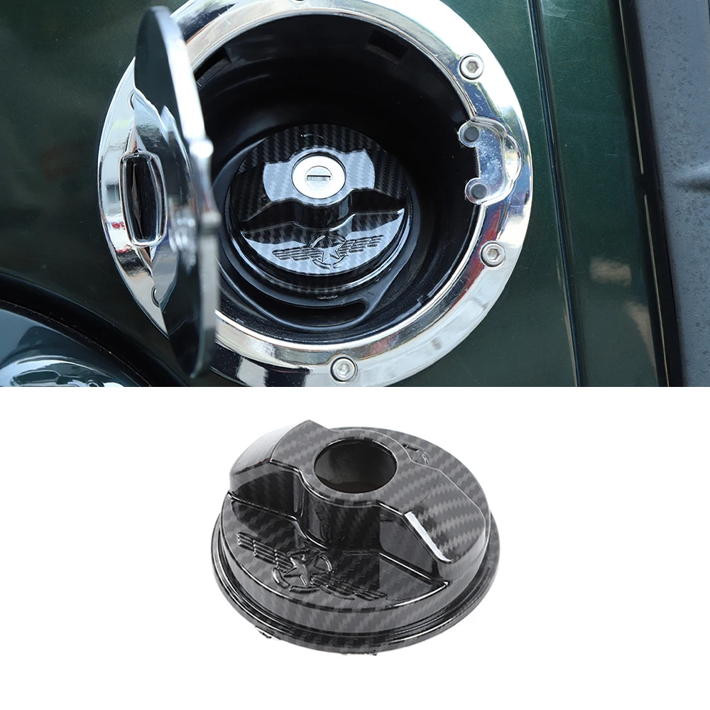 Fuel Tank Gas Oil Cap Cover Decoration Trim Decal for Jeep Wrangler JK JL Gladiator JT 2007-2023 Car Exterior Accessories ABS