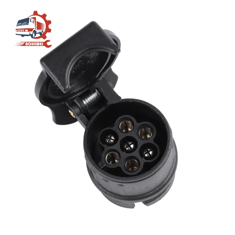 AOHEWEI 13 To 7 Pin Trailer Adapter Plug Connector Towbar Towing Socket Couplings Waterproof Durable for Car Truck Caravan Van