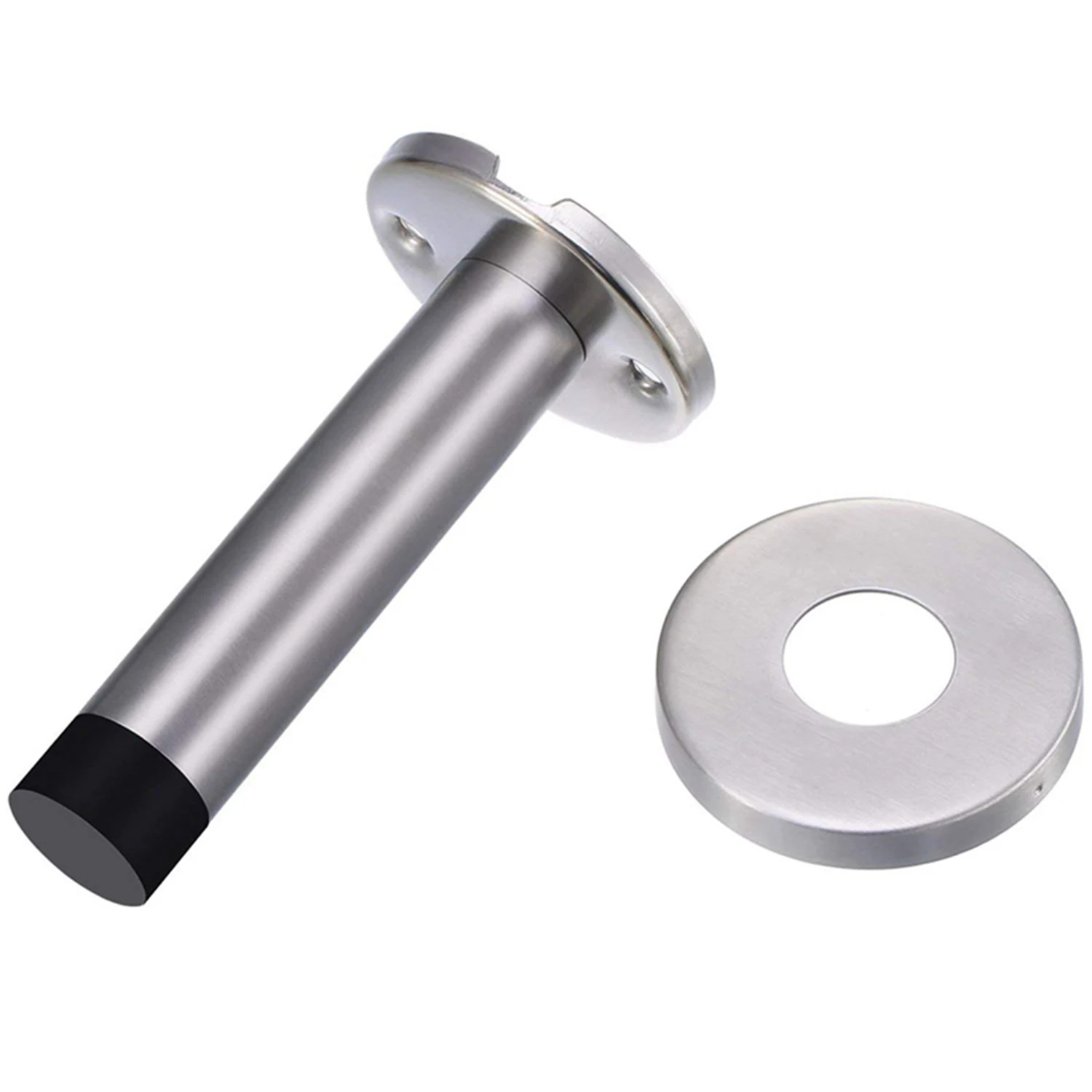 304 Stainless Steel Cylindrical Door Stopper with Wide Base Floor Wall Protection Stopper Bump Buffer Wedge Home Tool