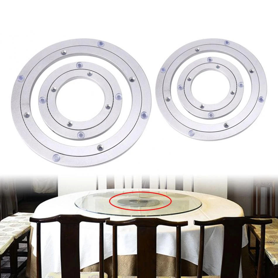 4/6/8/10 Inch Rotating Heavy Duty Turntables Dining Table Bearing Aluminium Alloy Turntable Bearing Kitchen Gadgets Table Tool