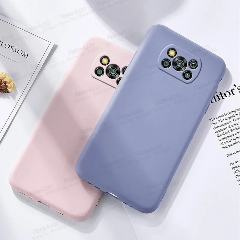 PocoX3 NFC Case Liquid Silicone Phone Cover For Xiaomi Poco X3 Pro Case Xiomi Poko Poxo Little Pocophone X 3 3X Shockproof Coque