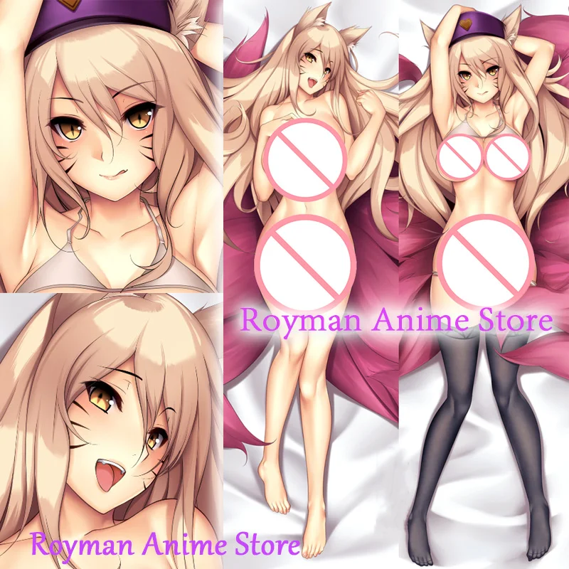 

Dakimakura Anime Ahri League of Legends Double Sided Print Life-size Body Pillow Cover