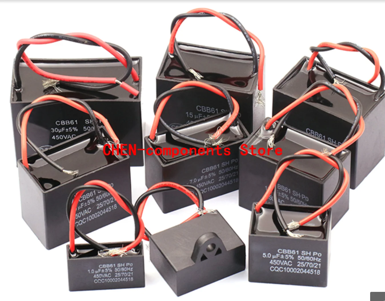 1pcs new CBB61 450V 0.1uF 1uf~20uF Starting capacitor of exhaust fan 450VAC/500V 1.2UF 1.5UF 1.8UF 2UF 3UF 5UF 10UF 18UF