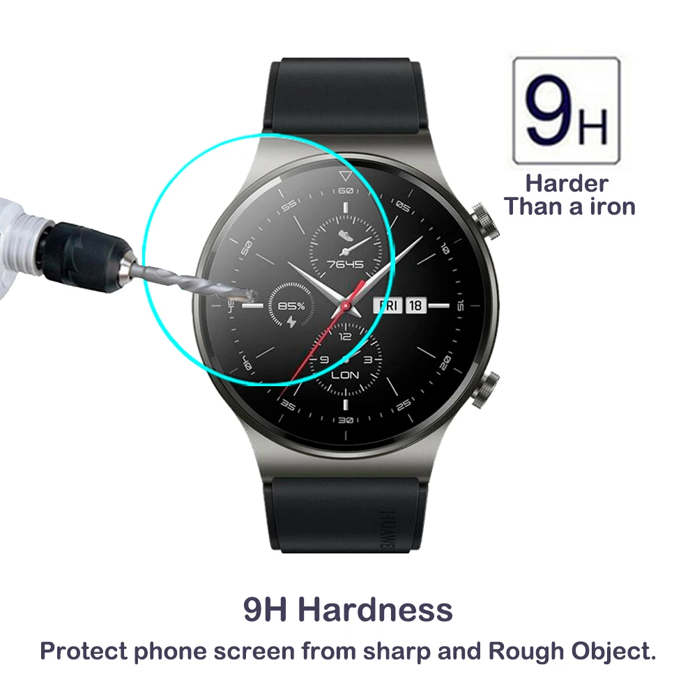 2 pezzi di vetro temperato 2.5D per Huawei Honor Magic Watch GT 2 GT2 GS Pro 46mm Smartwatch pellicola protettiva per schermo vetro antigraffio