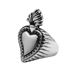 Fashion Crown Heart Ring Stainless Steel Jewelry Irish Celtic Knot Infinity Love Heart Wedding Ring Women Girls Lovers SWR0567A
