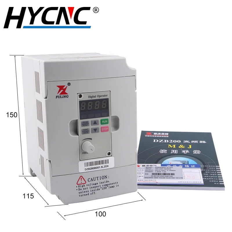 1pcs FULING1.5 KW 220V 380V VFD Inversor de frequência moderada pura 0-1000HZ para fresadora CNC