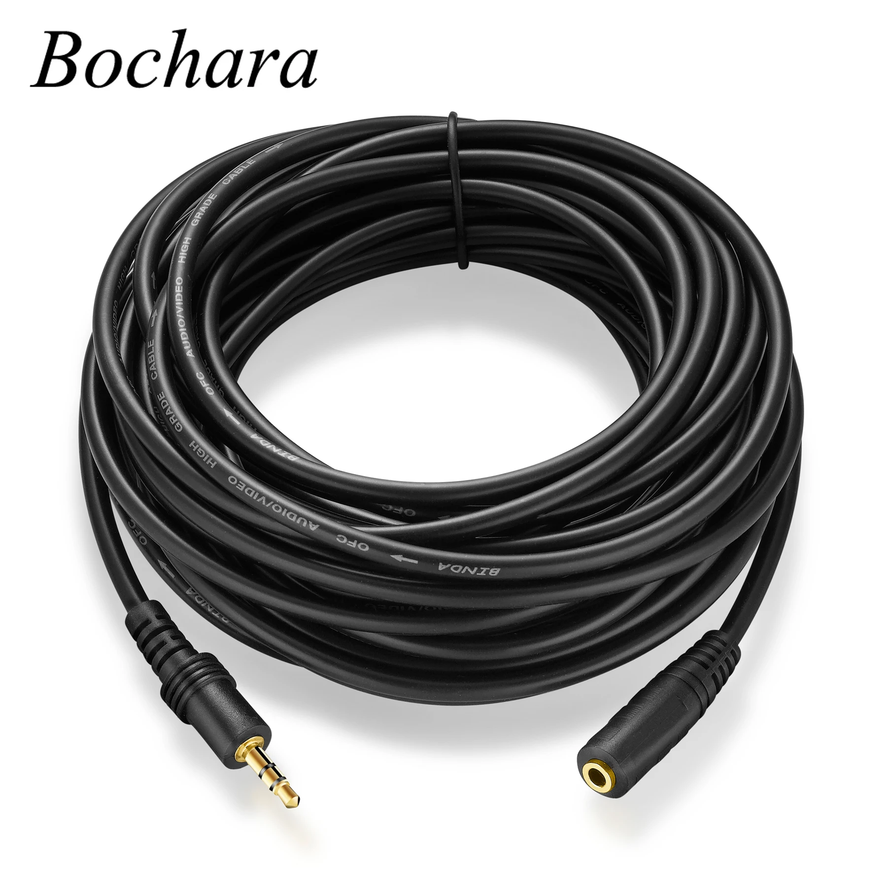 Bochara Gold Plated 3.5mm Audio Extension Cable Male to Female M/F  Headphone Cable For Speaker PC Laptop 1.4m 2.7m 4.5m 9m 14m