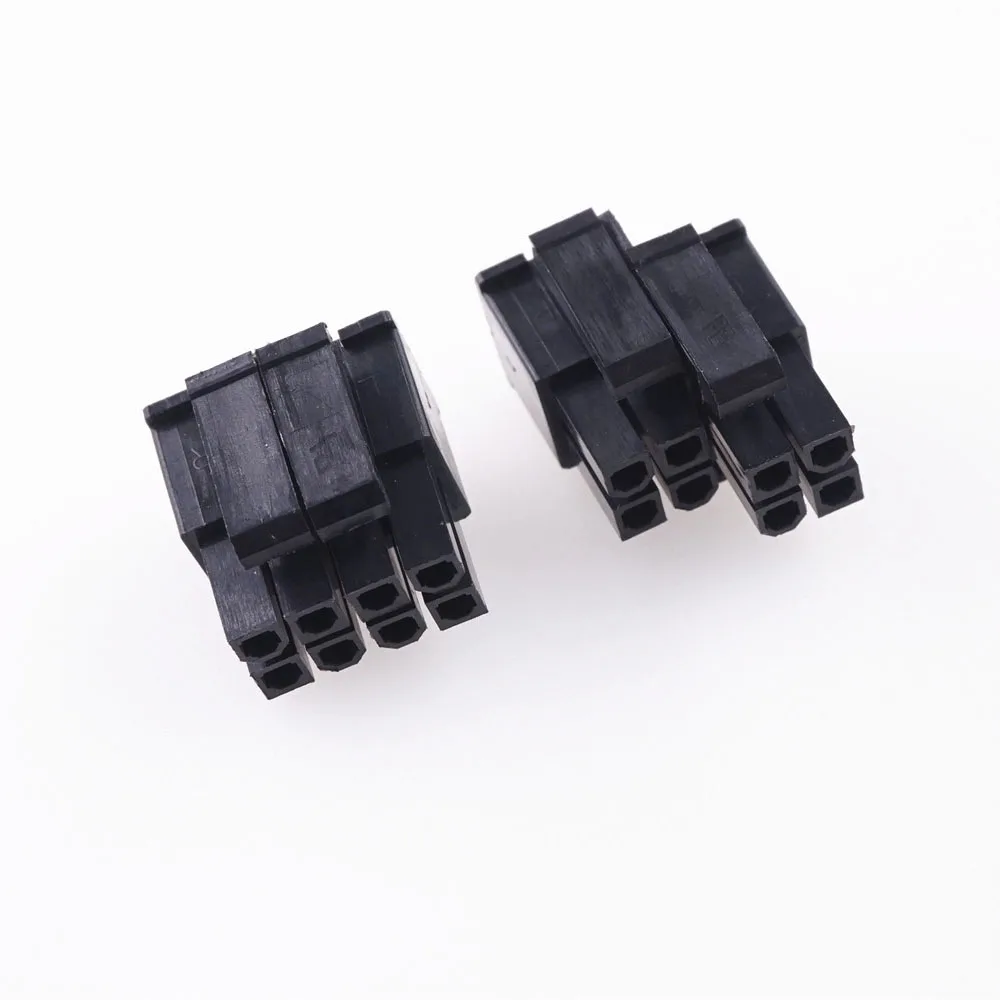 50 Pcs 5557 4.20 MM 4+4 PIN 8 Position Male Receptacle Housing For ATX PSU CPU Power Connector Shell Sliding Rail Mini-Fit