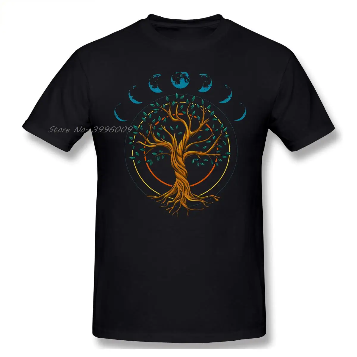 Tree Of Life Retro T Shirts Women Man's T-shirt Cotton Summer Tshirts Short Sleeve Graphics Tee Tops