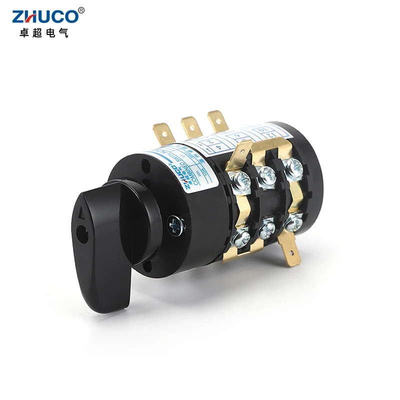 ZHUCO HZ5B-20/3.CCC 3.BBB 3.EEE 2.AAA 20A 660V Rotary Cam Transfer Combination Switch For Electric Welding Machine