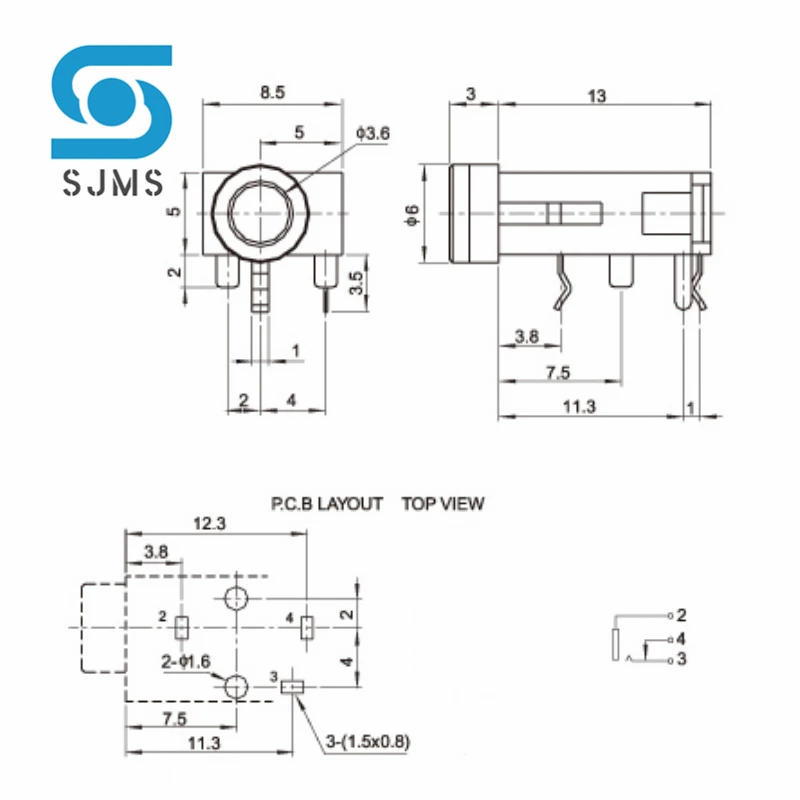 5/10PCS Headphone Jack Socket PJ-319 PJ319 3 Pin 3.5mm Jack Socket 3.5 Audio Earphone Jack Connector