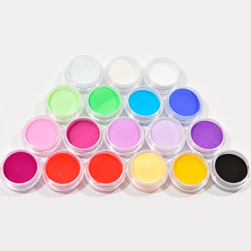 18 Colors 18 Boxes Colored Acrylic Nail Powders 3D Acrylic Nail Art Acrylic powder nail art Builder powder nail Extension powder