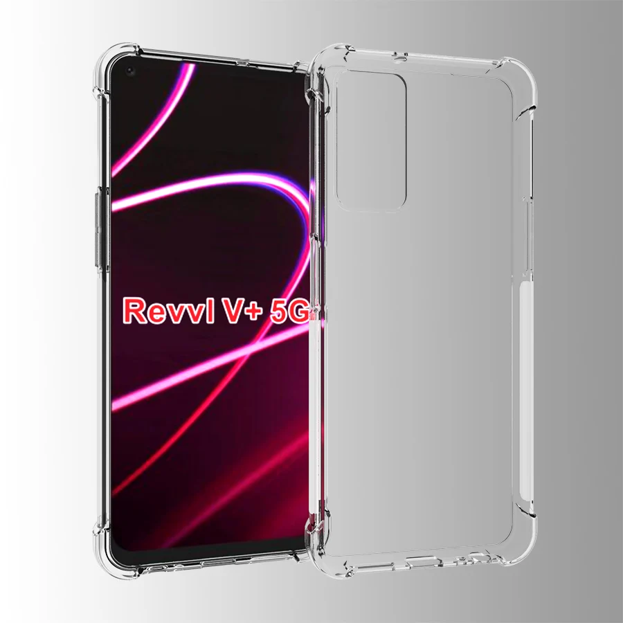 Crystal Clear Anti-Scratch Shockproof Durable Flexible TPU soft Case Compatible T-Mobile REVVL V+ 5G Cases