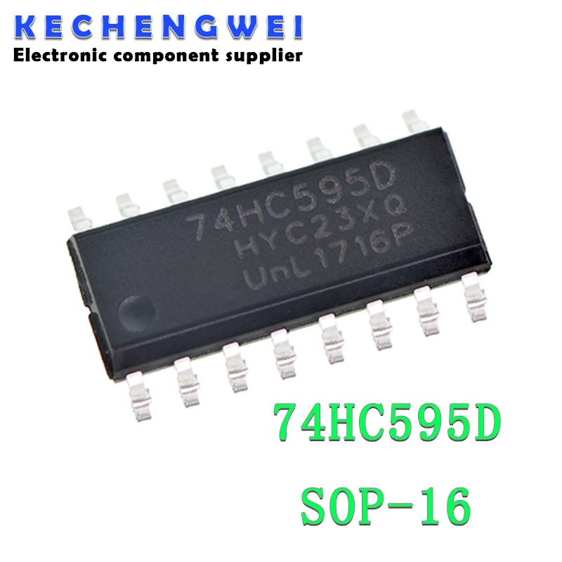 10PCS 74HC595 SOP16 74HC595D SOP SN74HC595D SOP-16 SMD New and Original IC Chipset