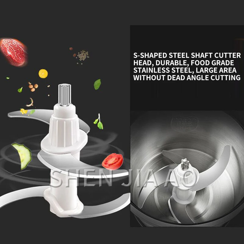 

6L Multi-function Electric Meat Grinder NSS-006 Household Automatic Stainless Steel Multi-slicer Kitchen Chopper Food Processor