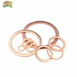 DIN7603 M4 M5 M6 M8 M10 M12 M13 M14 M16 M17 M18 M20 M22 M24 M26 Boat Red Brass Copper Crush Sealing Washer Flat Seal Gasket Ring