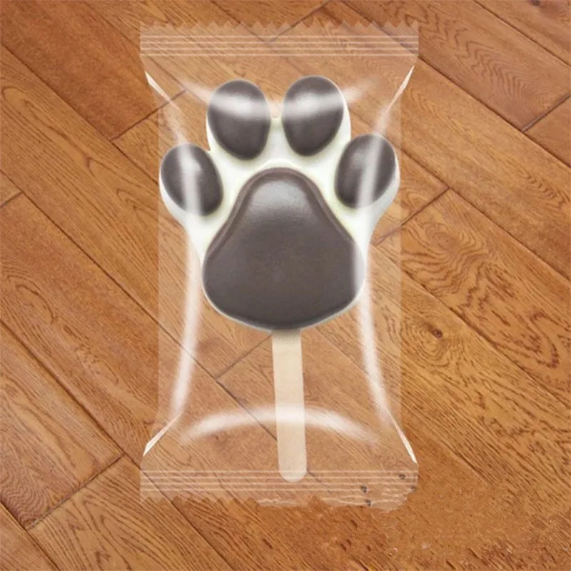 100PCS Clear Plastic Ice Cream Bag Disposable Popsicle Bags Fridge Frozen Ice Cream Storage Bags DIY Packaging