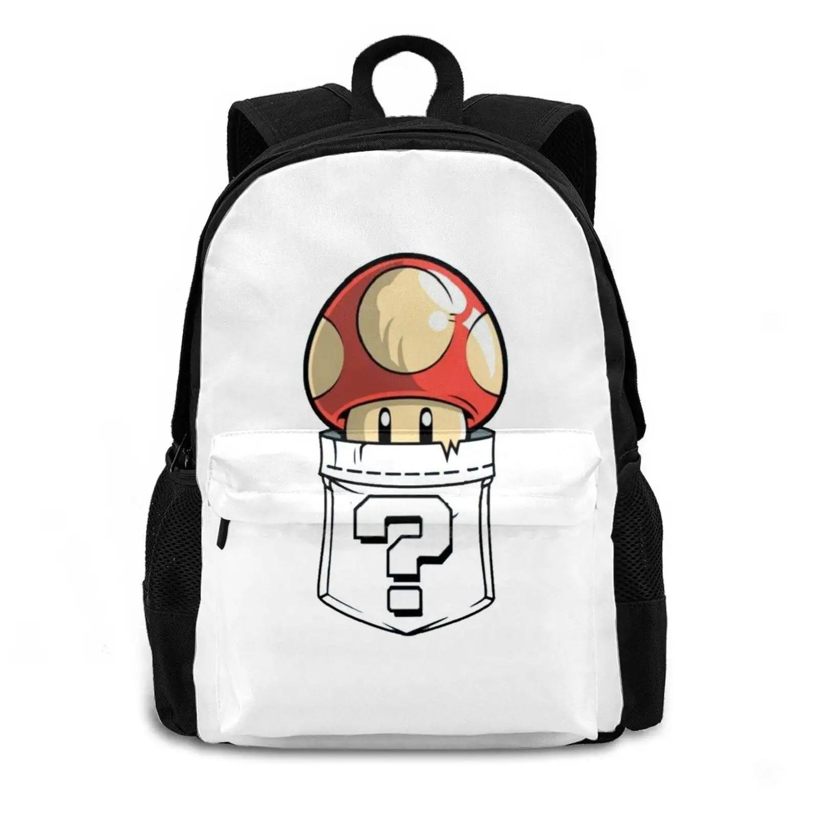 Red Mushroom Gaming-2019 Edition Fashion Travel Laptop School Backpack Bag Red Mushroom Super Nes Snes N64 Gamecube 64 Wii