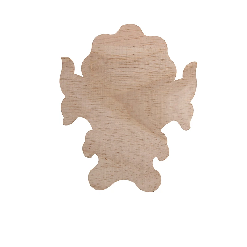 European-style Wood Carving Decal Solid Wood Furniture Decorative Accessories Door Heart Long Flower Pieces Wholesale and Retail