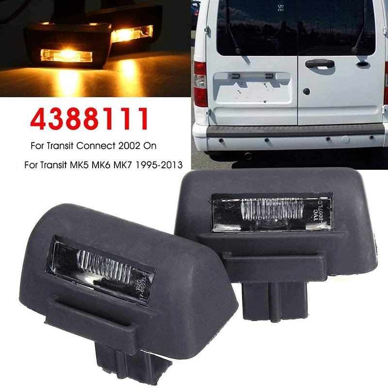 2Pcs Car Number License Plate Light Lamp Fit for Ford Transit MK5 MK6 MK7 4388111