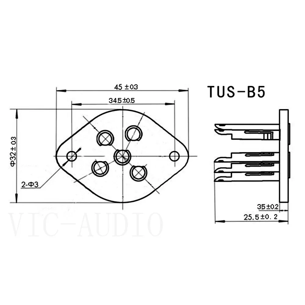 1 قطعة 5Pin أنبوب المقبس السيراميك TUS-B5 ل PX4 PX5 RGN1064 1701 U19 U18 B4 B5 فراغ أنبوب مقبس مكبر للصوت خمر الصوت ايفي DIY