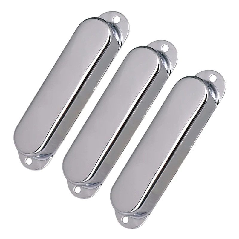 3Pcs Chrome Metal Sealed ST Strat Guitar Pickup Covers 3 Closed Single Coil Pickup Cover for Stratocaster