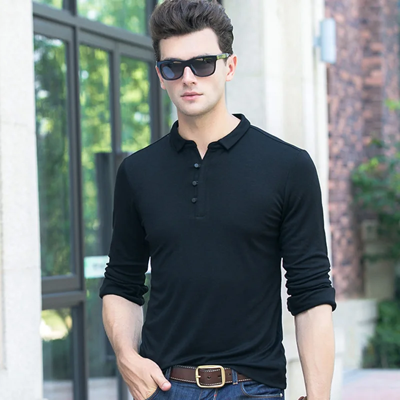 

MRMT 2024 Brand New Men's Polo Shirt Fashionable Cotton Long-sleeved Lapel Casual Polo Shirt for Male Wear Tops Polo Shirt