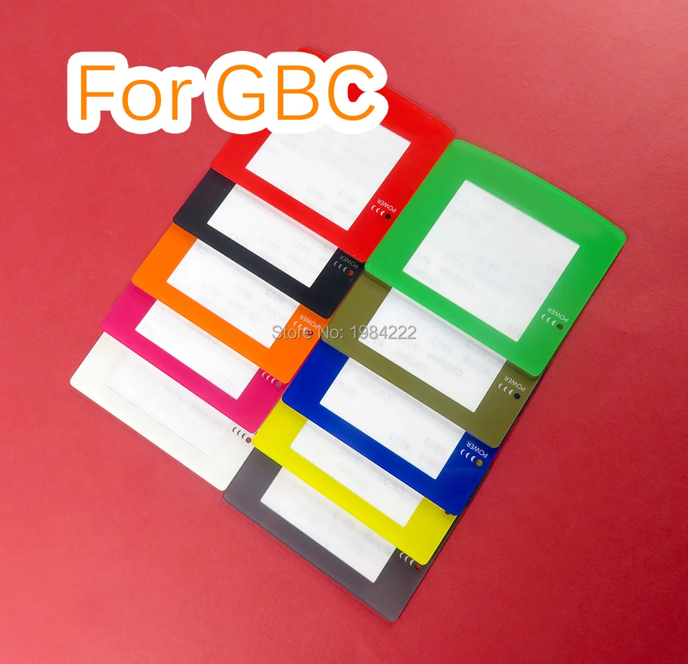 Reemplazo multicolor de 20 piezas para cubierta de lente de pantalla GBC para Protector de lente Gameboy Color GBC