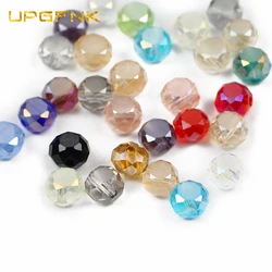 50pcs 5*8mm Bread Shape Austrian Crystal Beads for Jewelry Making Diy bracelet Accessories Faceted Flat Round Glass Spacer Beads
