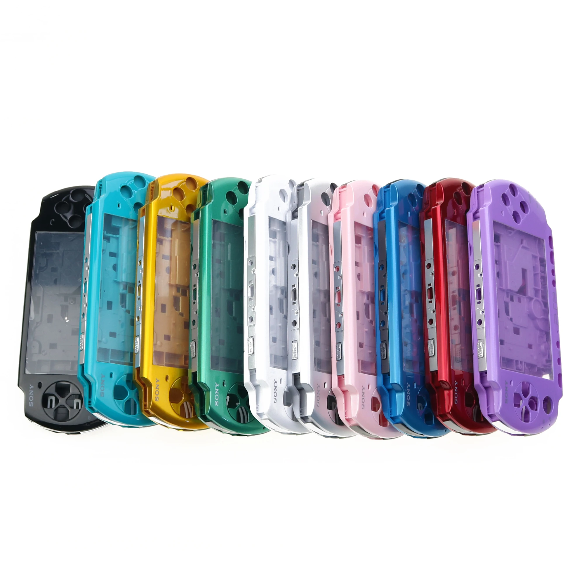 YuXi 10pcs For PSP3000 PSP 3000 Game Console replacement full housing shell cover case with buttons kit