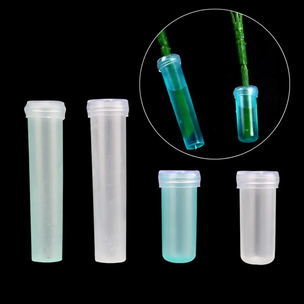 50 Pcs Fresh Flower Fresh-keeping Tube 4.2cm/7.3cm Plastic Plant Nutrition Tube Water Storage Container Floral Packing Supplies