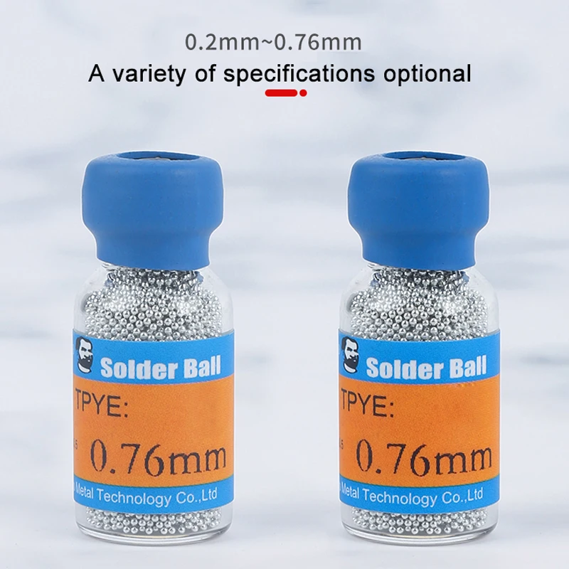 Imagem -03 - Mecânico Conjunto de Esferas de Solda 0.2 0.25 0.3 0.35 0.4 0.45 0.5 0.55 0.6 0.65 0.76 mm Bolas de Solda para Bga Reballing Retrabalho Ferramentas 11 Peças Lote