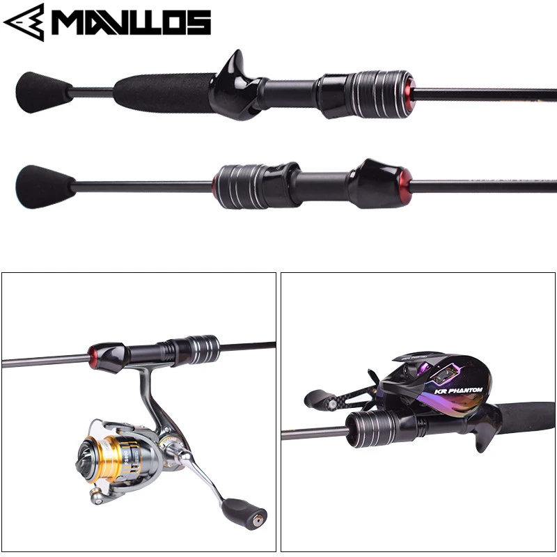 Imagem -05 - Mavllos Delicadeza-vara de Pesca de Giro Leve Vara de Fundição de Isca Truta Oco e Sólido Pontas de Carbono Linha 6lb Bfs 0.68g