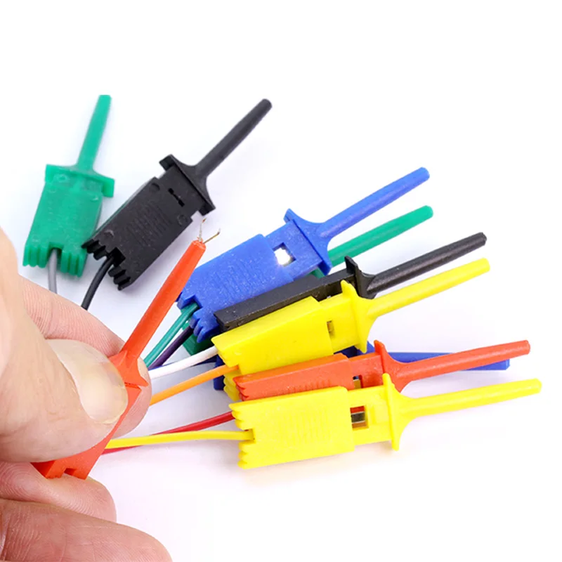 1set 25cm 10PIN Hook Clip Line Kit,High Efficiency, 5colors, Logic Analyzer Cable Gripper Probe Test