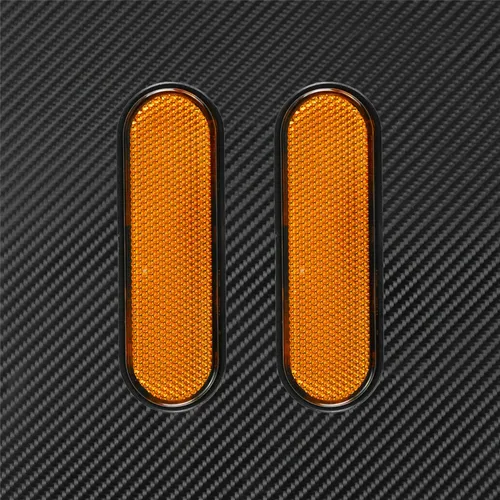 Imagen 2 del producto Pegatinas de advertencia de cubierta reflectora amarilla para pierna de horquilla delantera de motocicleta, 2 uds., plástico, apto para Victory Judge Hammer-S Hard-Ball