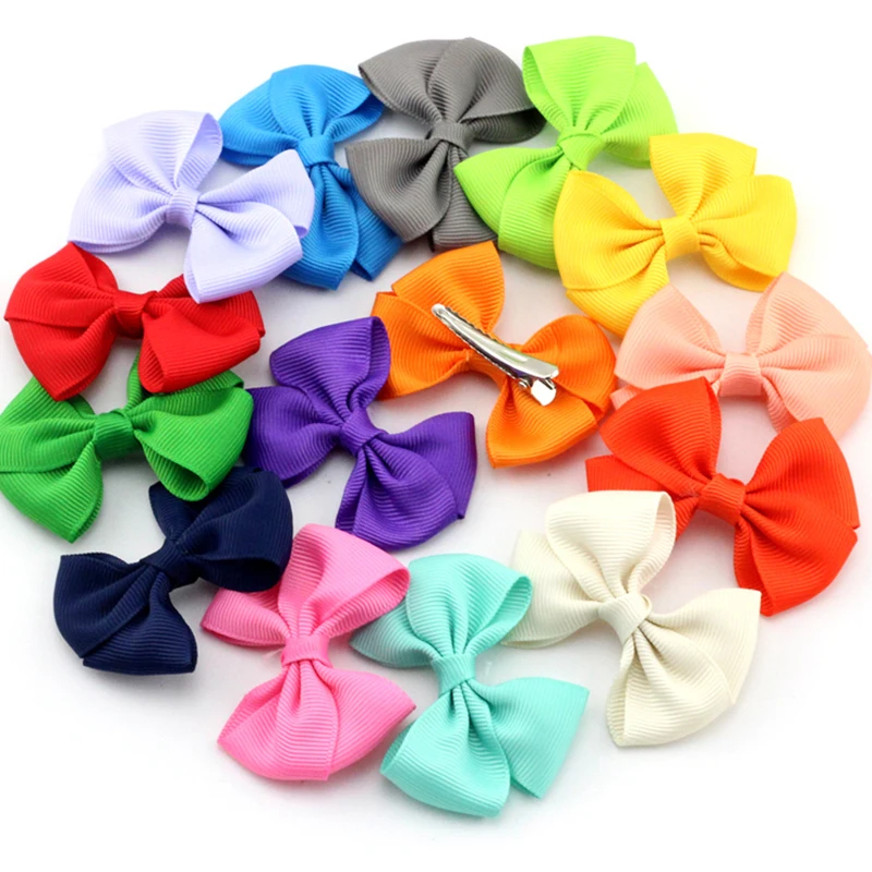 Pick 10 Small Baby Bows Hair clip girls Hairpin hair Infant Ribbon Bow with Little Hair Clip Bebe hair accessories Bow Barrettes