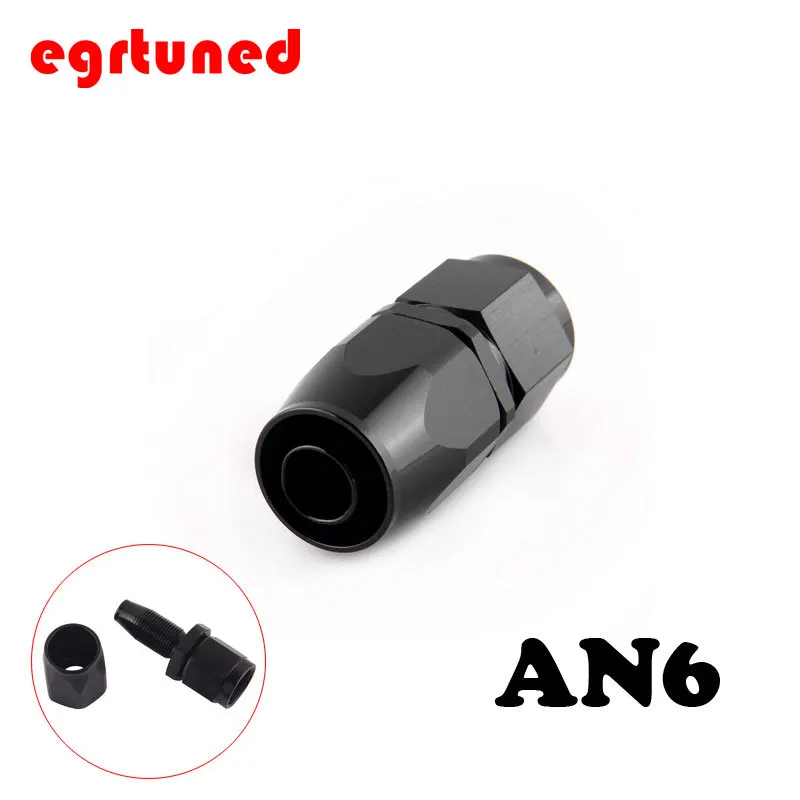 

AN6 Straight 45 90 180 Degree Oil Fuel Swivel Hose End Fitting Oil Hose End Adaptor Kit Black JT41