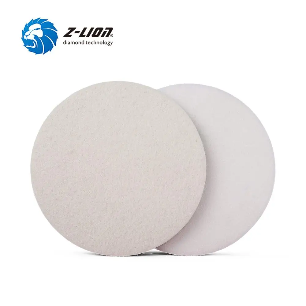 Z-LlON 1/2/3/4/5/6/7 lnch WooI PoIishing Pad Car Buffing Disc 5mm Thickness Wet For Car MetaI GIass PoIishing CIeaning Waxing