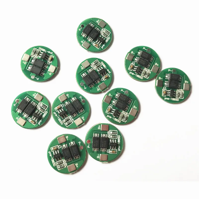 1S 4A BMS 18650 battery 4.2V battery protection board 18650 lithium charge and discharge protection board 16MM dual MOS