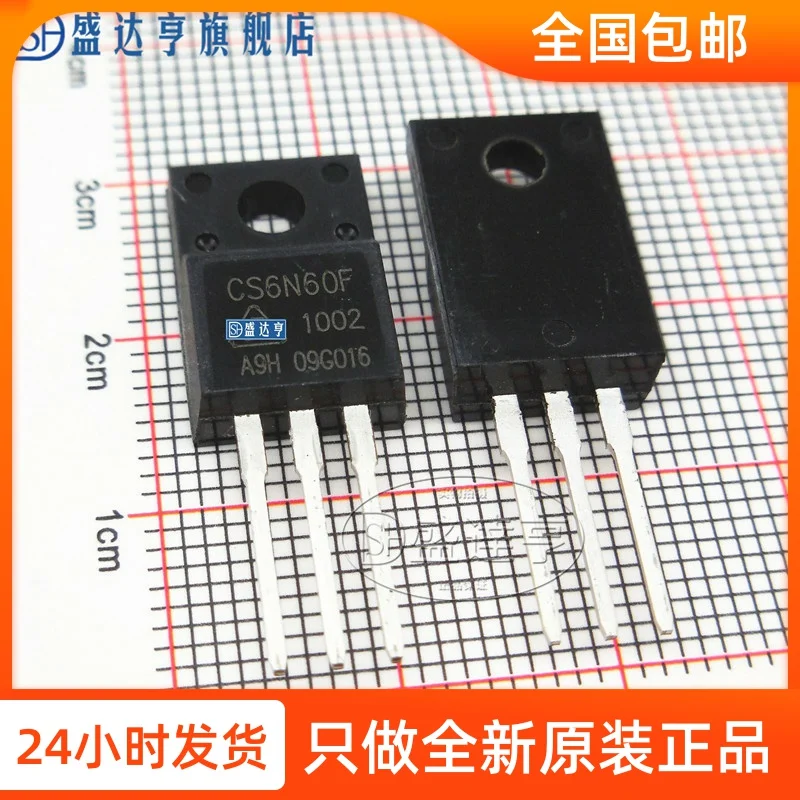 

10Pcs/Lot CS6N60F 6A 600V TO220F DIP MOSFET Transistor NEW Original In Stock