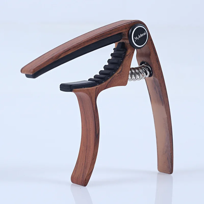 Guitar Capo with Adjustable Pressure Tension Wooden Knob Protection Pad Capo for Classical Acoustic Electric Guitar Ukulele