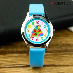 dropshipping new fashion children fun watch little boys girls cute cartoon jelly wristwatch kids halloween pu leather gift clock