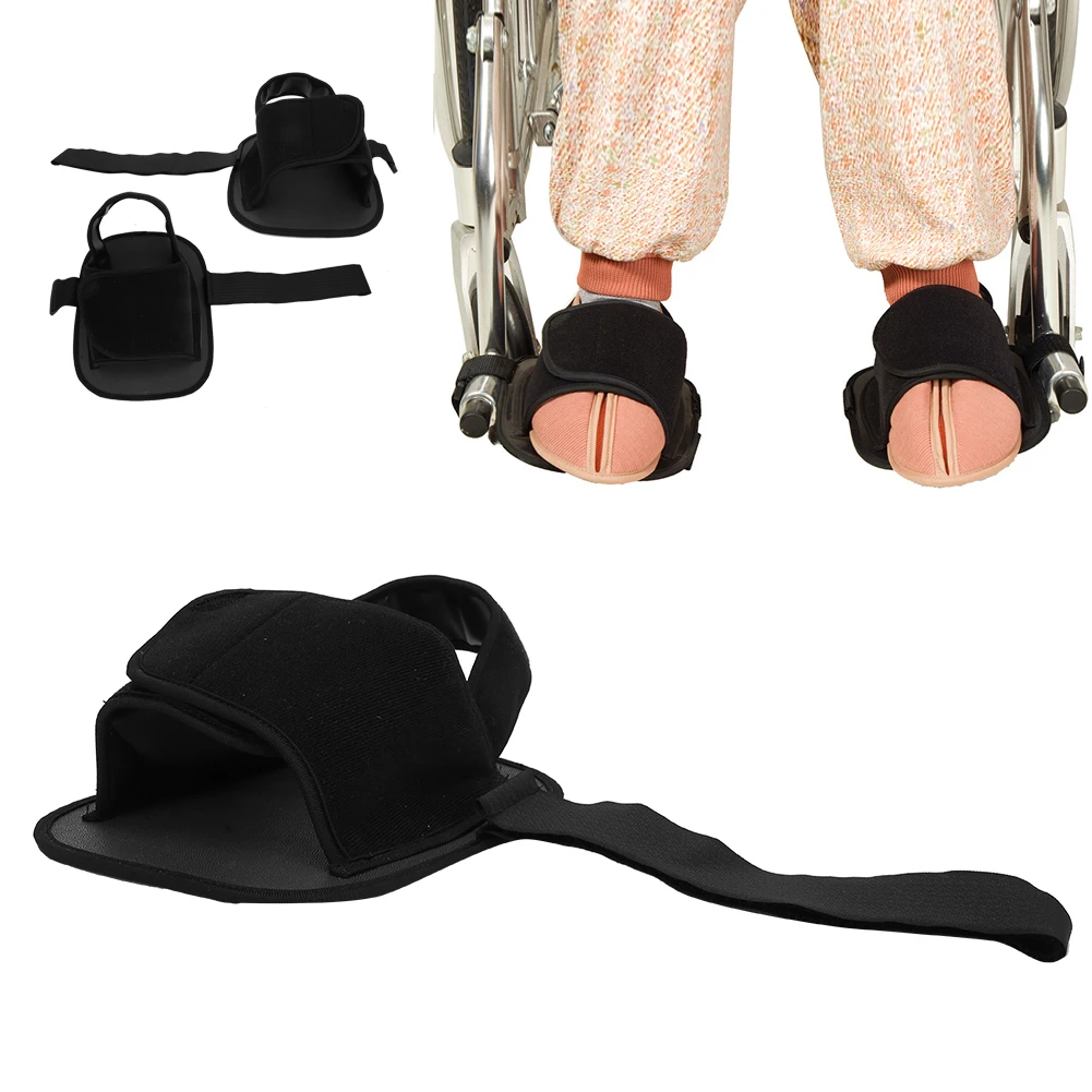 Wheelchair Shoe Anti-Slip Safety Wheelchair Pedals Foot Rest for Elderly Patient Safety Footrests Fixed Strap Wear-Resistant