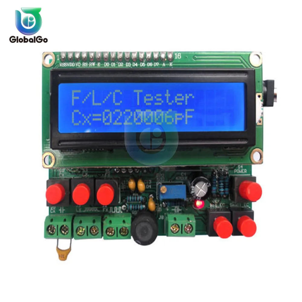 Digital Capacitance Inductance Meter Frequency Meter DIY Capacitance Measuring Tester Tool Capacitance Meter DC 8-14V AC 7
