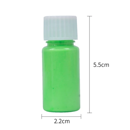 Imagen 2 del producto Pigmento fluorescente luminoso para decoración de fiesta, botella de 20g, color verde oscuro, pintura acrílica, artesanía artesanal