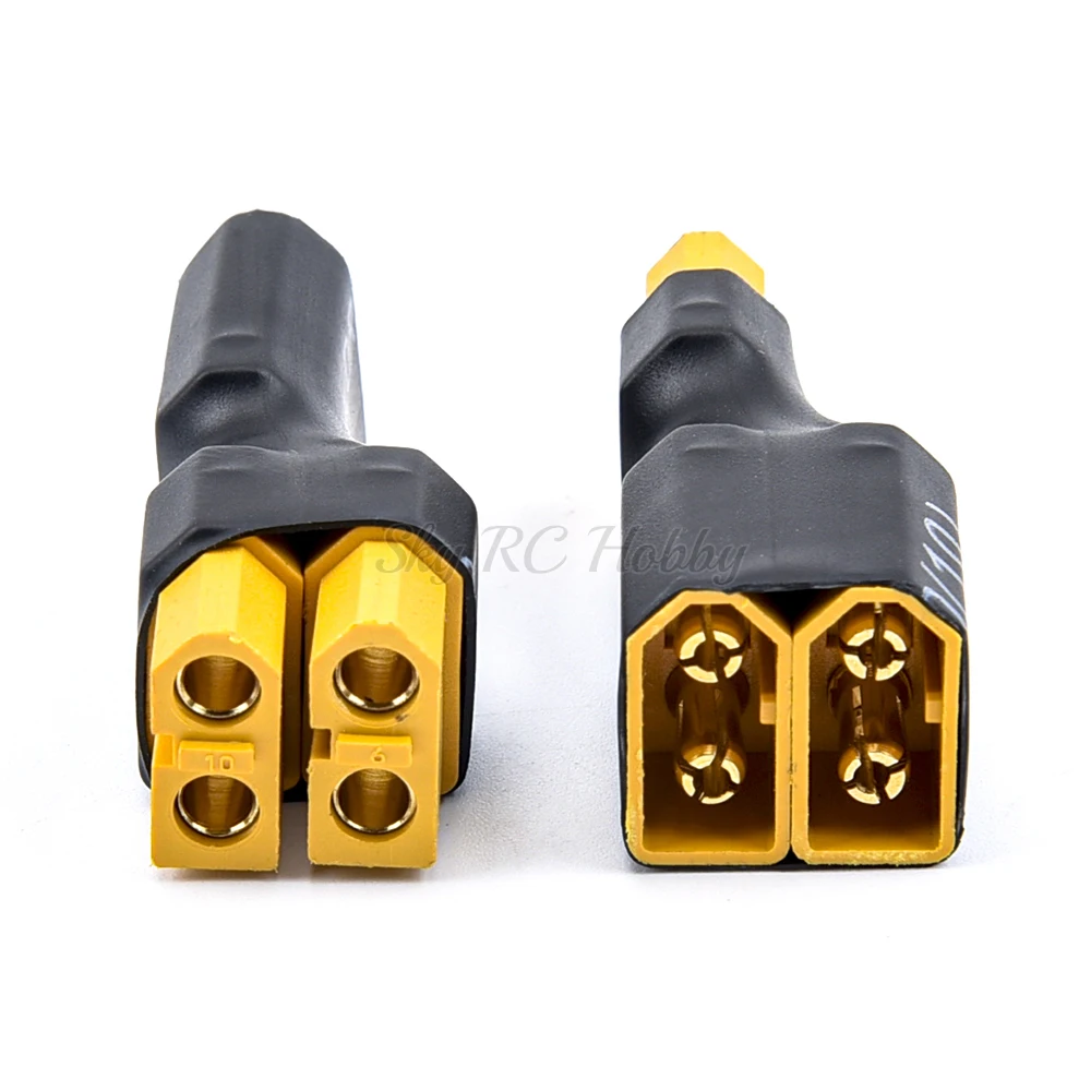 1PCS XT60 Female to XT-60 Plug Male Parallel Series Battery Connector Converter Adapter No Wires for Turnigy / Zippy